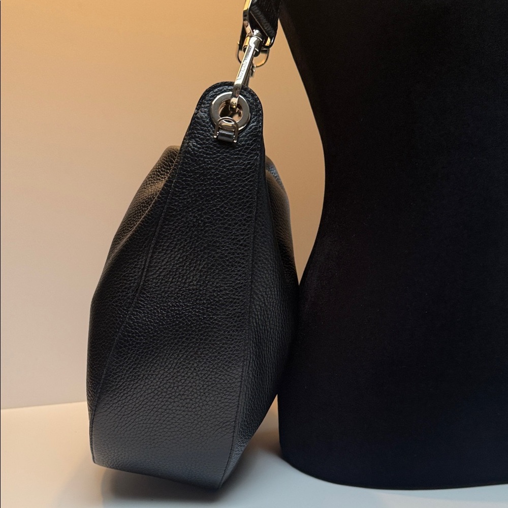 kate spade Black Pebbled Leather Shoulder Bag with Logo - Picture 3 of 10